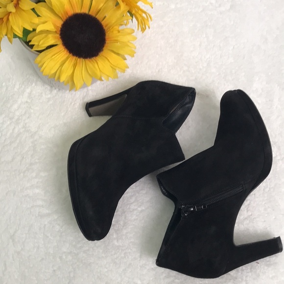 Paul Green Shoes - Paul Green Black Suede Booties